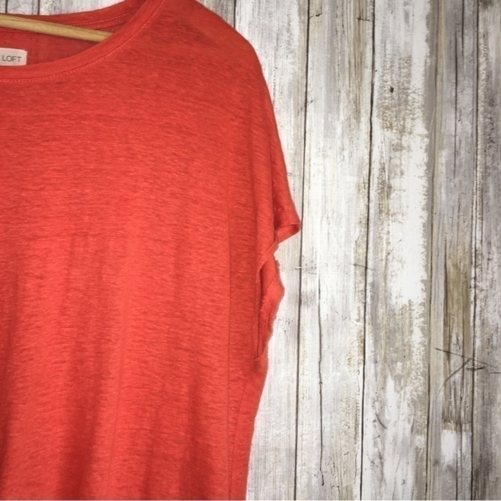 Lou & Grey Orange Linen Blouse - Picture 3 of 4